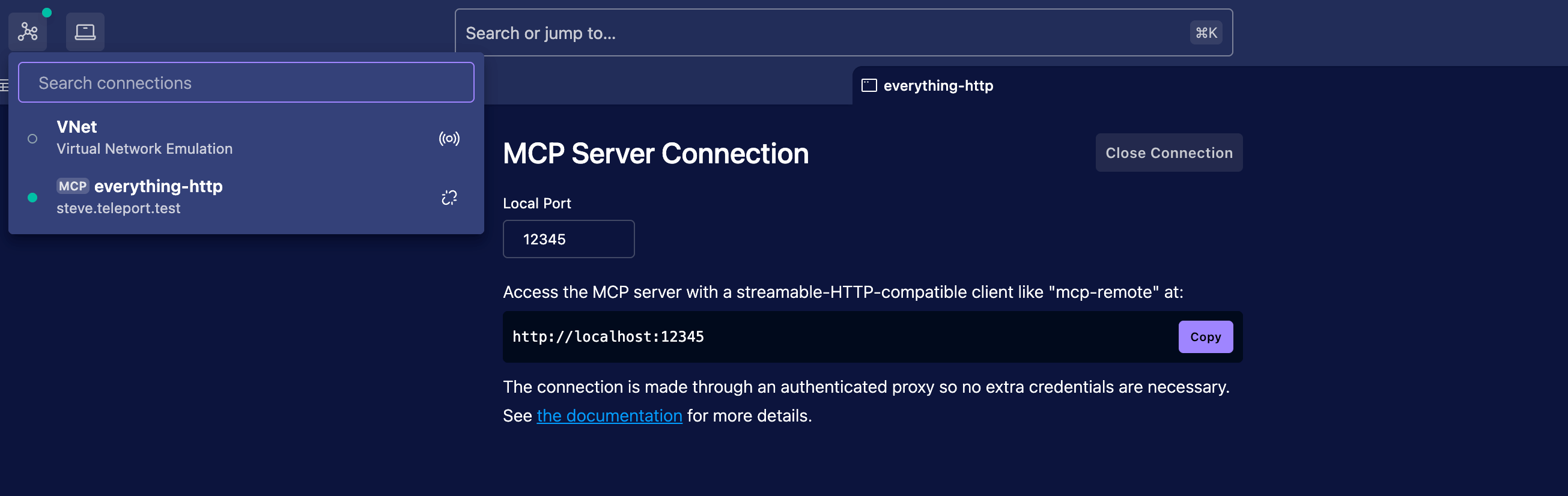 MCP connection