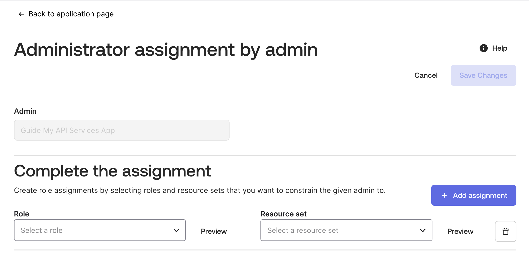 Create Okta API app